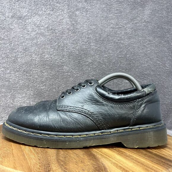 DR MARTENS 8053 Nappa Oxford Casual Lace-Up Shoes Black Leather Men\'s 9 *PHOTOS*